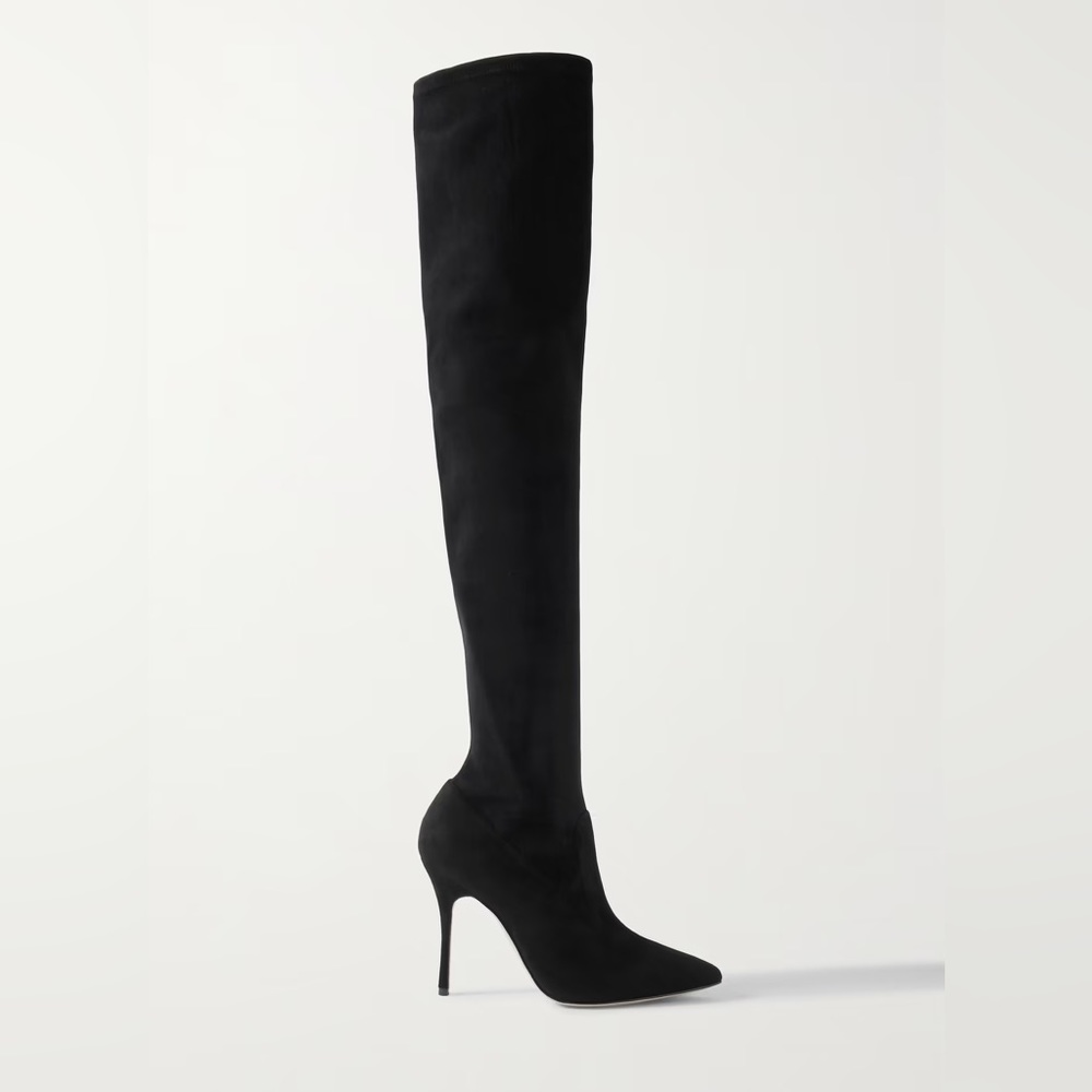 Manolo Blahnik 'Pascalarehi' thigh high suede boots size 5.5